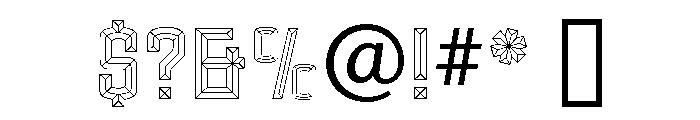 Carplate Regular Font OTHER CHARS