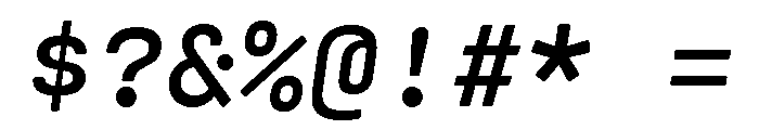 Cartograph Demi Bold Italic Font OTHER CHARS