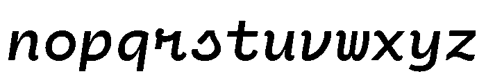 Cartograph Demi Bold Italic Font LOWERCASE