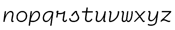 Cartograph Extra Light Italic Font LOWERCASE