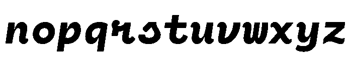 Cartograph Heavy Italic Font LOWERCASE