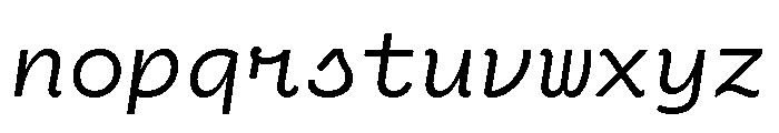 Cartograph Light Italic Font LOWERCASE