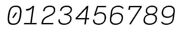 Cartograph Thin Italic Font OTHER CHARS