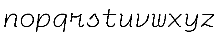 Cartograph Thin Italic Font LOWERCASE