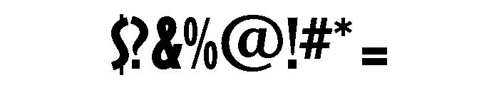 Casablanca Condensed Bold Font OTHER CHARS