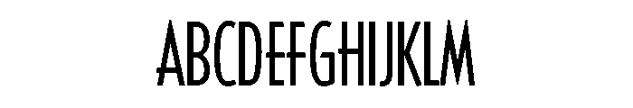Casablanca Condensed Light Font UPPERCASE