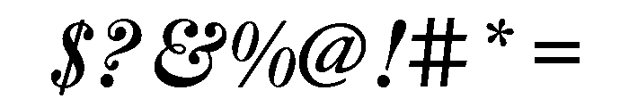 Caslon Bold Italic Font OTHER CHARS