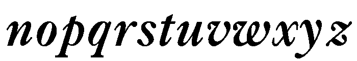 Caslon Bold Italic Font LOWERCASE