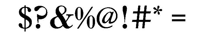 Caslon Bold Font OTHER CHARS