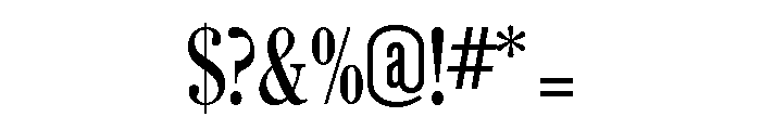 Caslon Extra Condensed Bold Font OTHER CHARS