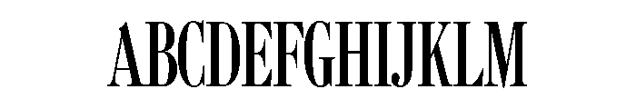 Caslon Extra Condensed Regular Font UPPERCASE