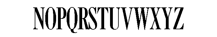 Caslon Extra Condensed Regular Font UPPERCASE