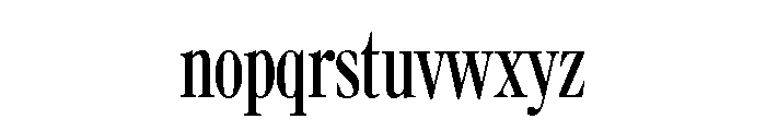 Caslon Extra Condensed Regular Font LOWERCASE