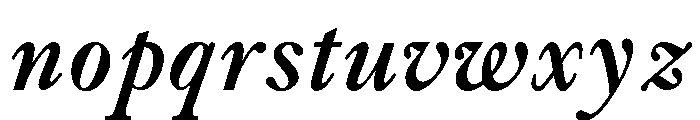 Caslon Long Bold Italic Font LOWERCASE