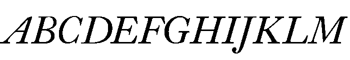 Caslon Long Regular Italic Font UPPERCASE
