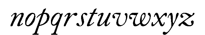 Caslon Long Regular Italic Font LOWERCASE