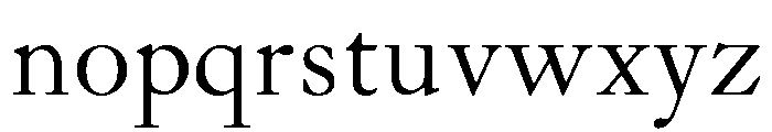 Caslon Long Regular Font LOWERCASE