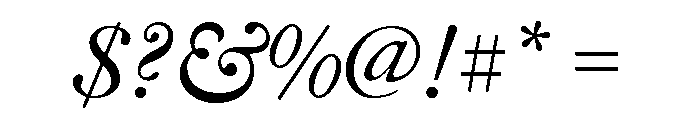 Caslon Regular Italic Font OTHER CHARS