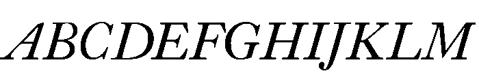 Caslon Regular Italic Font UPPERCASE