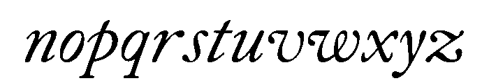 Caslon Regular Italic Font LOWERCASE