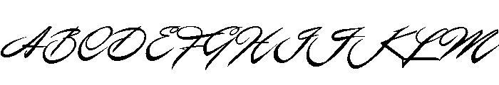 Casual Script Regular Font UPPERCASE