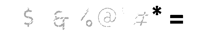 Cavalcade Inline Dashed Font OTHER CHARS