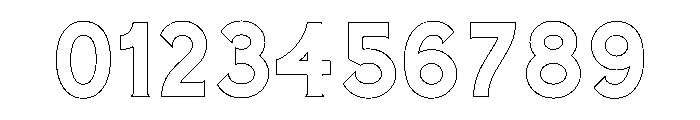 Cavalcade Outline Font OTHER CHARS