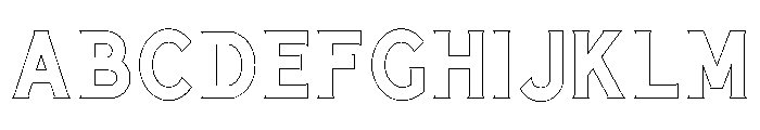 Cavalcade Outline Font UPPERCASE