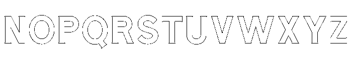 Cavalcade Outline Font UPPERCASE