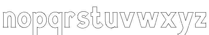 Cavalcade Outline Font LOWERCASE