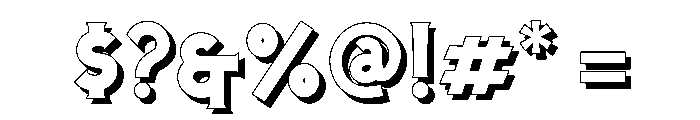 Cavalcade Shadow Font OTHER CHARS