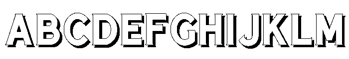 Cavalcade Shadow Font UPPERCASE