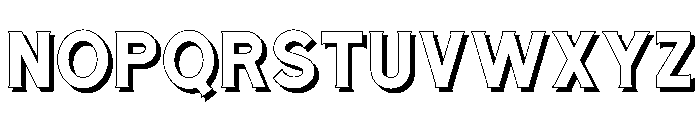Cavalcade Shadow Font UPPERCASE