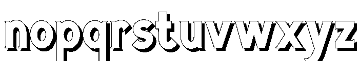 Cavalcade Shadow Font LOWERCASE