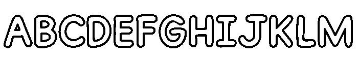 CCDashToSchoolOutline Regular Font UPPERCASE