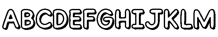 CCDashToSchoolShadow Regular Font UPPERCASE