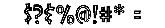 CCThatsAllFolks Inline Font OTHER CHARS