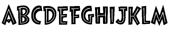 CCThatsAllFolks Inline Font UPPERCASE
