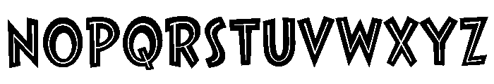 CCThatsAllFolks Inline Font UPPERCASE