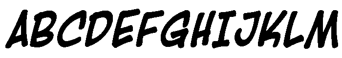 Cc Mighty Mouth Variable Bold Italic Font UPPERCASE
