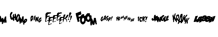 Cc Onomatopedia Regular Font UPPERCASE