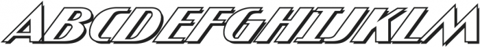 CCAtomicWedgieOutline Regular ttf (400) Font UPPERCASE