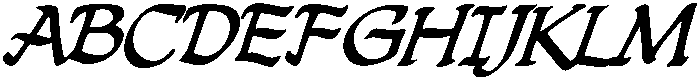 CCDreamlandLower Italic otf (400) Font UPPERCASE