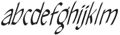 CCHellshock Italic otf (400) Font LOWERCASE