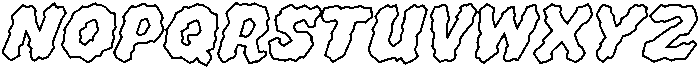 CCWhyteWyrm Flat Outline otf (400) Font UPPERCASE
