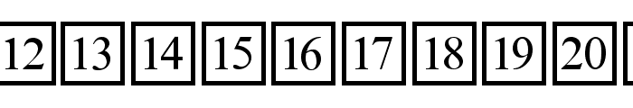 CD Numbers Font UPPERCASE