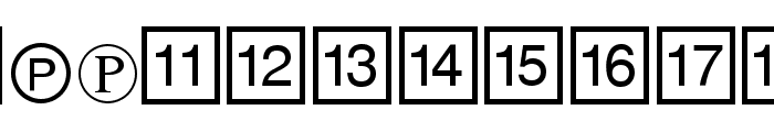 CD Numbers Font LOWERCASE