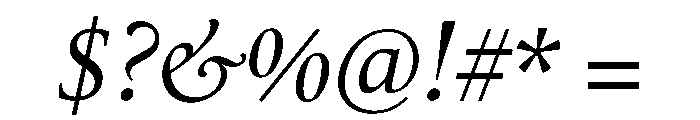 Census Variable Light Italic Font OTHER CHARS