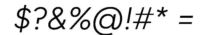 Century Gothic Std Light Italic Font OTHER CHARS