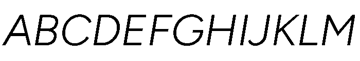 Century Gothic Std Light Italic Font UPPERCASE